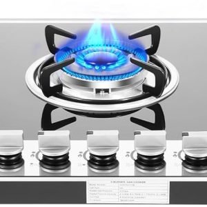 30 Inch Gas Cooktop, 5 Burners Built-In Stove Top Stainless Steel, LPG/NG Convertible Stove Dual Fuel Sealed Gas Hob Tempered Glass Kitchen Gas Cooker Stove,Built-In Gas Stove Top Of Stainless Steel