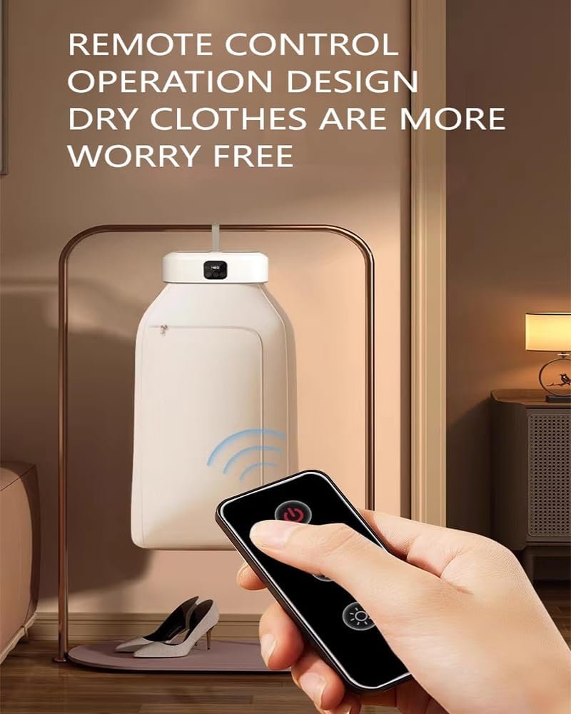Portable Dryer, Mini Clothes Care Machine With Remote Control, Fast/Easy To Use/Small, Suitable For Small Spaces, Apartments, Rvs And Dormitories, Carrying Clothes Drying Bags - Image 6