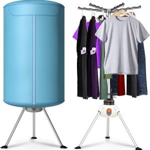 COSTWAY 23597-CYEP, Ventless Laundry, Hot Drying Machine with Heater for Home & Dorms Portable Clothes Dryer