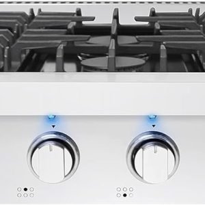 COSMO COS-GRT366 Slide-In Counter Gas-Cooktop 36 inch | 6 Italian-Made Burner Range-Top, Dual Ring Stove, Dishwasher-Safe Cast Iron Grate, Metal Front Knob Control Panel, 36 inch, Stainless Steel