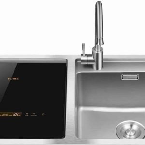 FOTILE SD2F Stainless Steel Kitchen In-Sink Dishwasher Combination, Heavy Gauge Bowl Dish Sanitizing, Energy-saving Countertop Dishwasher (SD2F-P3L)