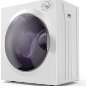 ROVSUN 2.6 Cu.Ft Portable Clothes Dryer, 1400W Fast Drying Front Load Tumble Laundry Dryer with Stainless Steel Tub & LCD Control Panel Six-Mode for Apartment, Home, Dorm