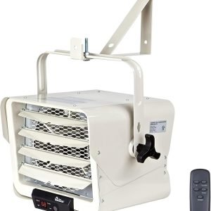 DR. INFRARED HEATER NEW Upgraded DR-975 7500-Watt 240-Volt Hardwired Shop Garage Electric Heater, Wall/Ceiling Mounted with Remote Controlled Thermostat White