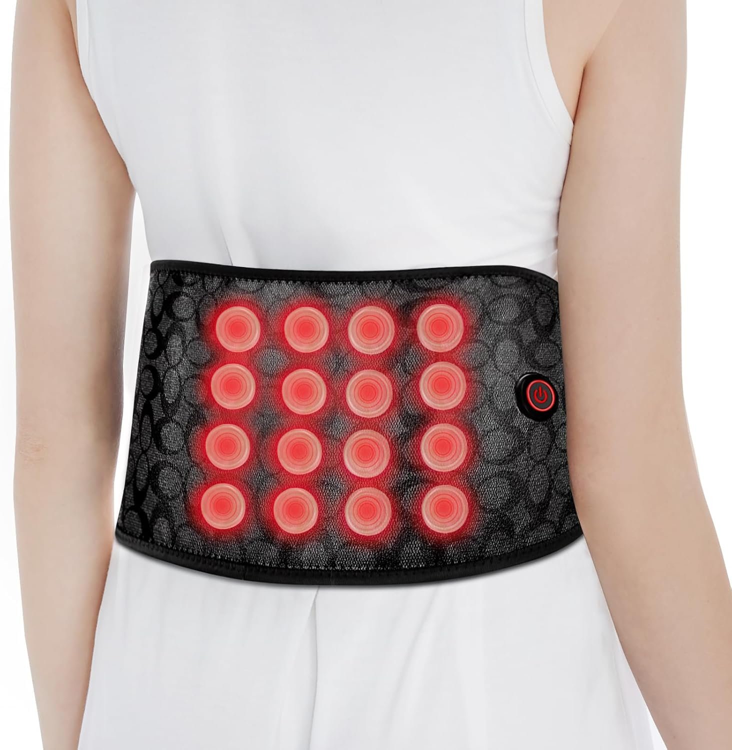 UTK Cordless Far Infrared Heating Pad for Back Pain Relief, Wireless Heating Belt for Waist, Lumbar, Abdomen, Electric 3 Heat Settings Up to 149℉,Lower Back Pain Relief
