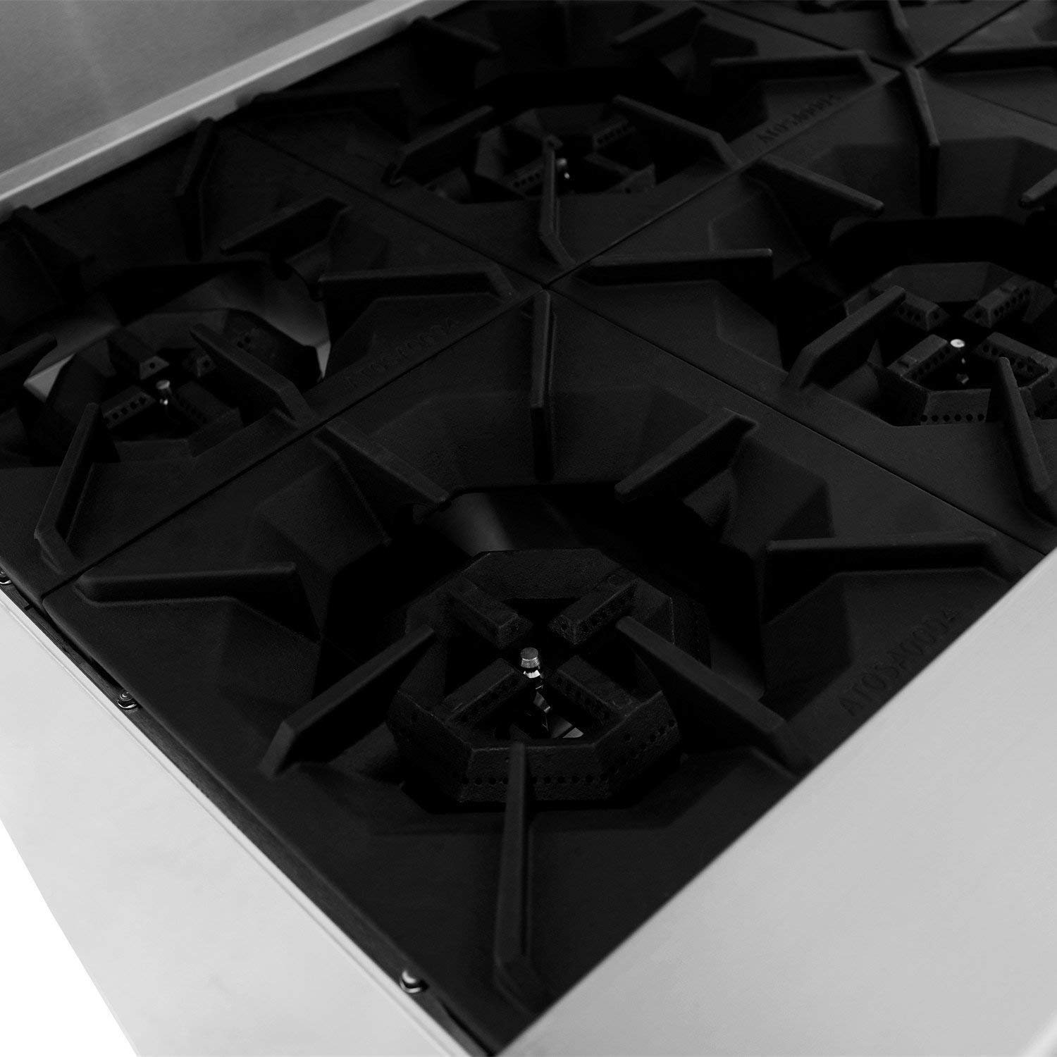 CookRite Commercial Natural Gas Range 24 4 Burner Hotplates With Standard Oven - 124,000 BTU - Image 3