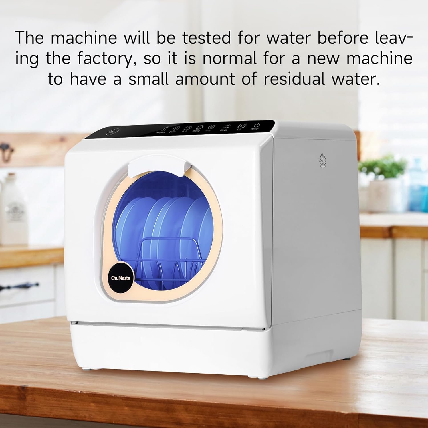 ChuMaste Countertop Dishwasher built-In Water Tank, Dishwasher Countertop For Apartments And Rvs, Compact Dishwasher With Baby Care. Air Drying and Led Light.Countertop Dishwasher No Hookup. - Image 6