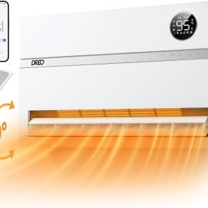 Dreo Smart Wall Heater, Electric Space Heater for Bedroom 1500W, 120° Vertical Oscillation, Adjustable Thermostat, Remote Control, 24H Timer, Easy-Mount Heater for Indoor Use, Works with Alexa, WH719S