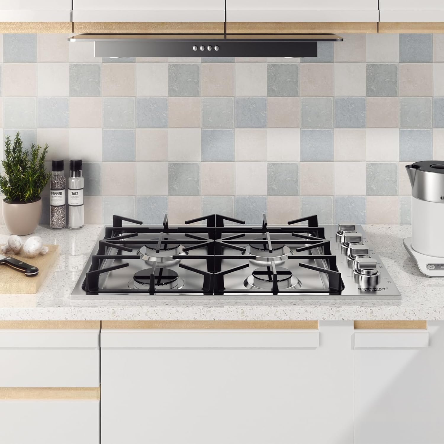 COSTWAY 30-inch Gas Cooktop, Stainless Steel Gas Stove Top with 4 Burners, ABS Knobs and Cast Iron Grates, NG/LP G Convertible Gas Range Top with Sealed Burners for Kitchen, Easy to Clean, Silver - Image 9
