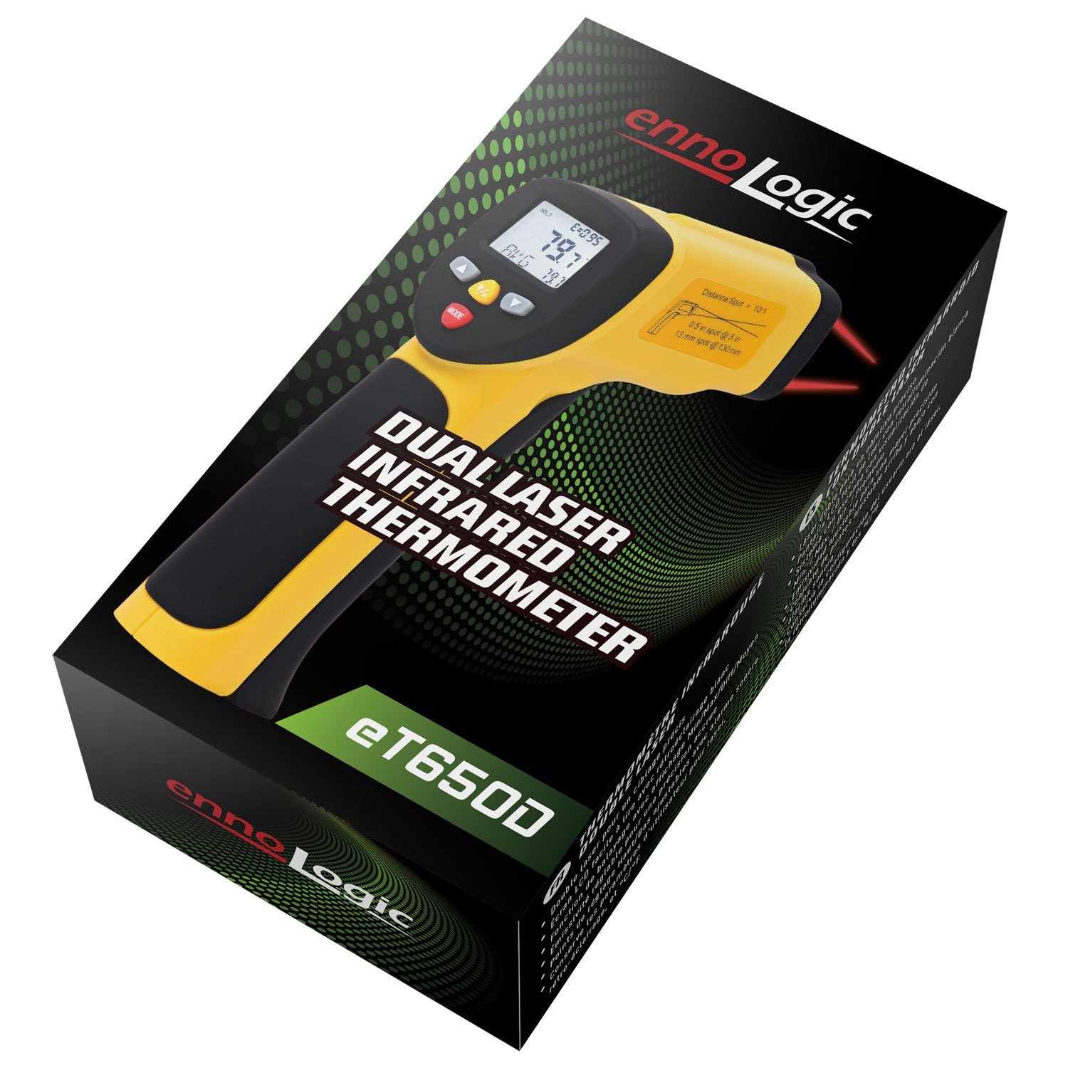 eT650D Temperature Gun by ennoLogic - Dual Laser Non-Contact Infrared Thermometer -58°F to 1202°F - NIST Option Available - Accurate Digital Surface IR Thermometer (Not for Body Temp) - Image 8