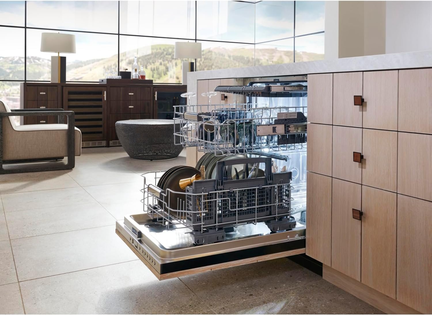 ZDT985SINII 24 Inch Wide 16 Place Setting Energy Star Rated Built-In Top Control Dishwasher with Hard Food Disposer and Max Dry System - Custom Panel - Image 7