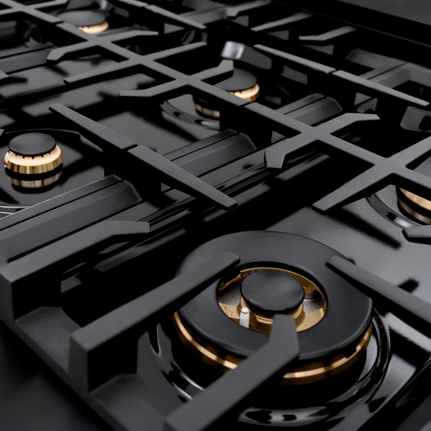 ZLINE 48 in. 6.7 cu. ft. Classic Double Oven Gas Range in Black Stainless Steel with 8 Brass Burners (CGRB-BR-48) - Image 5
