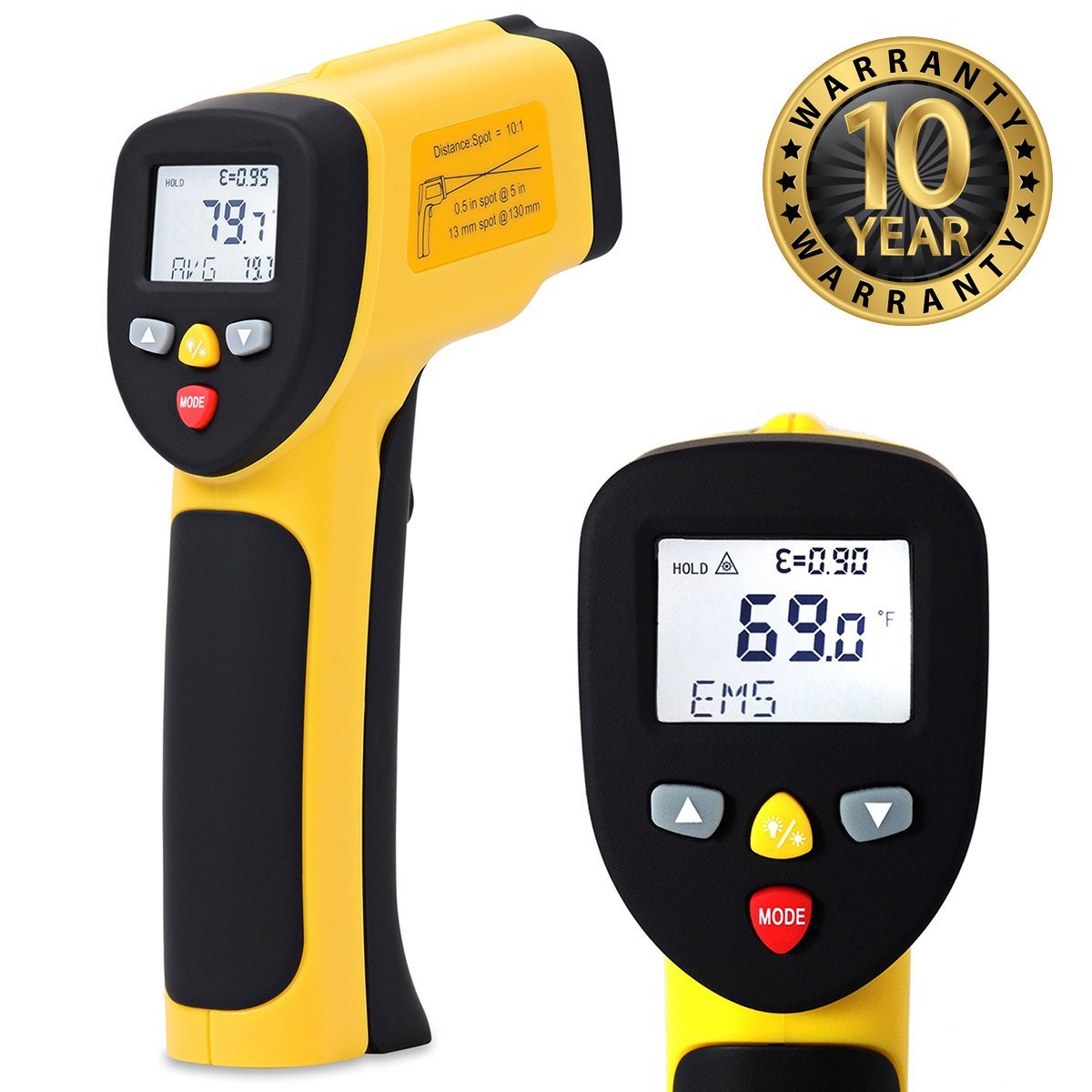 eT650D Temperature Gun by ennoLogic - Dual Laser Non-Contact Infrared Thermometer -58°F to 1202°F - NIST Option Available - Accurate Digital Surface IR Thermometer (Not for Body Temp) - Image 3