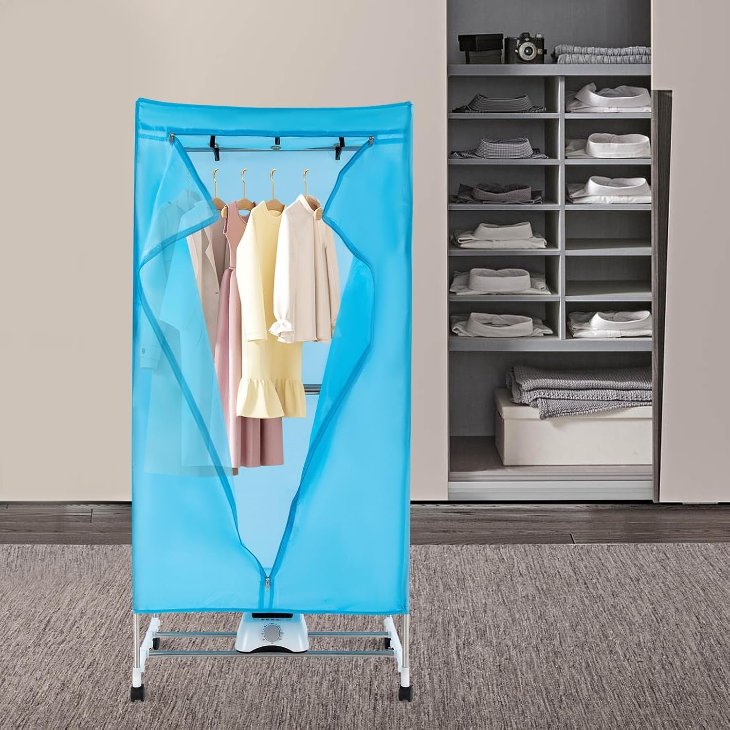 Portable Dryer, 110V 1000W Electric Clothes Dryer Machine Double layer Stackable Clothes Drying Rack for Apartments, RV, Laundry, and More - Image 3