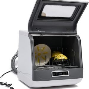 LYNICESHOP Portable Countertop Dishwasher, Energy Saving Stainless w/Air Dry Function &3 Washing Programs for Small-Sized Houses Apartments Dorms Boats and Campers/RVS