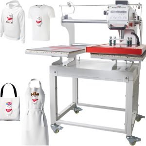 InkSonic 16"x24" Pneumatic Heat Press Machine, Sliding Dual Platen Commercial 40x60cm Large Heat Press, with Adjustable Infrared Positioning & Movable Stand, Heat Press for T-Shirts