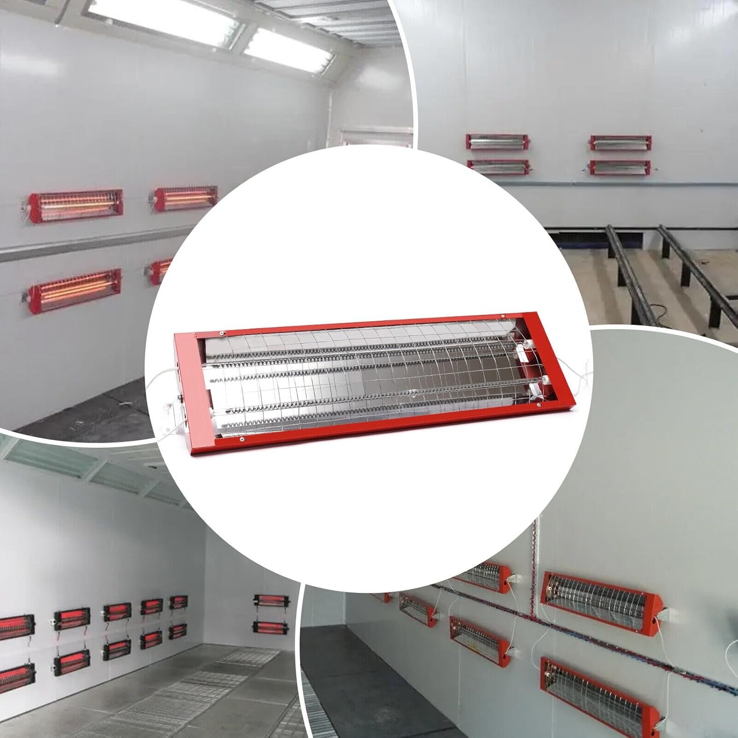 DYRABREST 2000W Baking Infrared Paint Curing Lamp, 1 Set of 2pcs Automotive Infrared Curing Lights 110V Body Repair Paint Curing Systems for Automobile Paint Booths, Furniture Paint Booths - Image 3