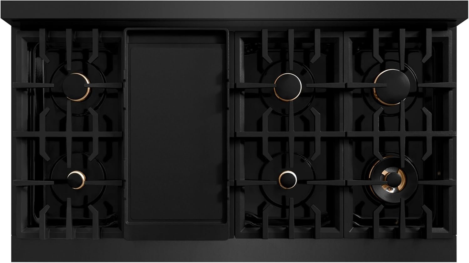 ZLINE 48 in. 6.7 cu. ft. Classic Double Oven Gas Range in Black Stainless Steel with 8 Brass Burners (CGRB-BR-48) - Image 4