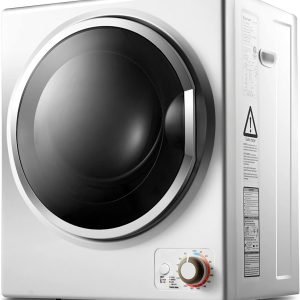 DORTALA Portable Dryer with 4 Automatic Drying Mode, Electric Compact Laundry Dryer with Stainless Steel Tub, 10LBS 1.5 cu .ft Capacity Stackable Clothes Dryer Machine for Home, Dorm, White