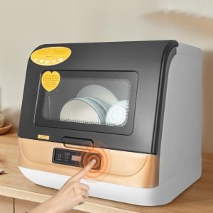 Portable Countertop Dishwashers,Compact Dishwashers with 5 L Built-in Water Tank& Inlet Hose,360° Deep Cleaning Automatic,5 Washing Programs,Baby Fruit Washing - Heating+Air-Dry,for Small Apartments