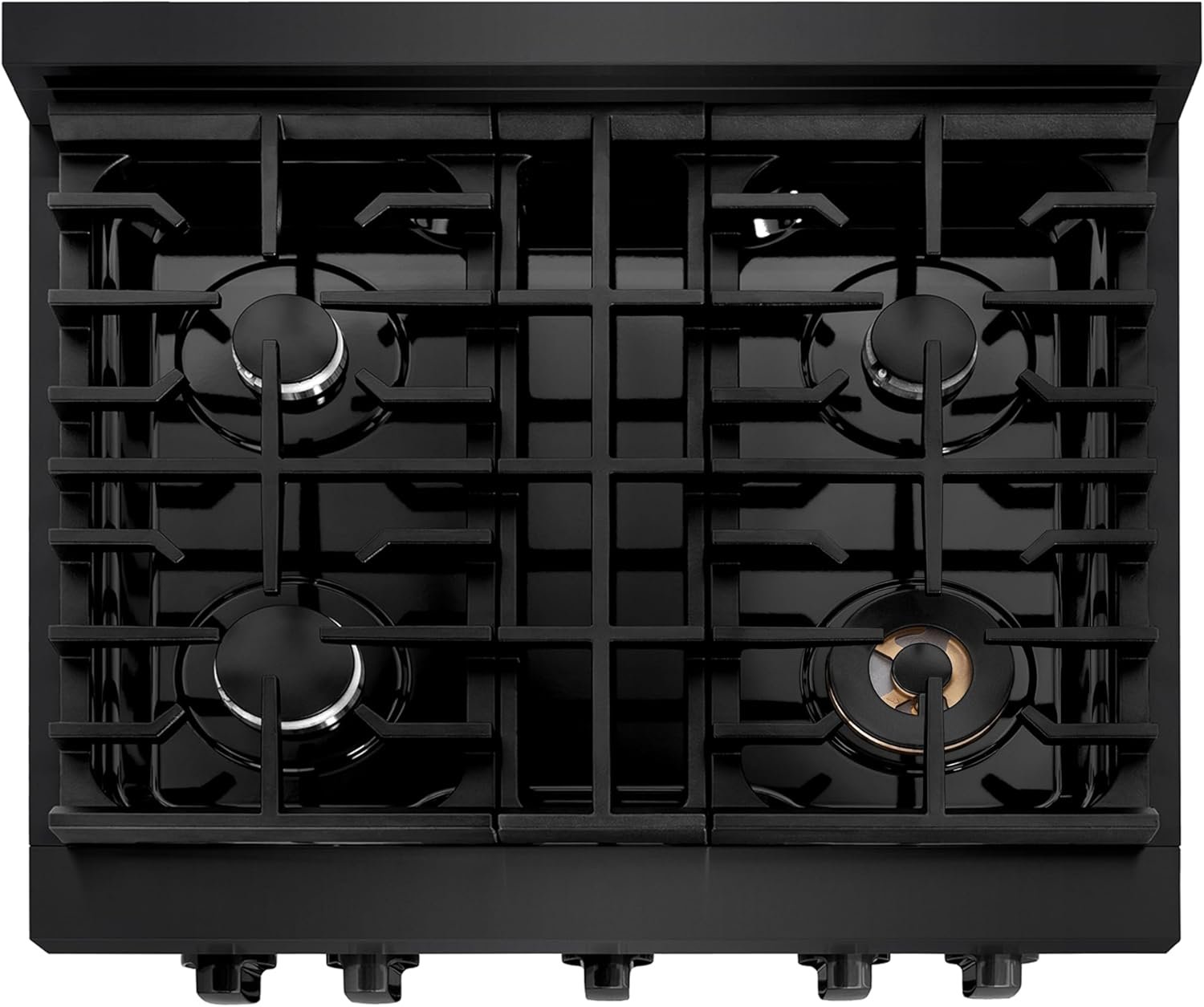 ZLINE 30 in. 4.2 cu. ft. Paramount Gas Range with 4 Burner Cooktop and Convection Gas Oven in Black Stainless Steel (SGRB-30) - Image 4