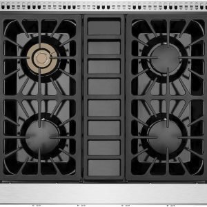 Empava 30 in. Slide-in Natural Gas Rangetop with 4 Deep Recessed Sealed Ultra High-Low Burners-Heavy Duty Continuous Grates in Stainless Steel, 30 Inch, Black