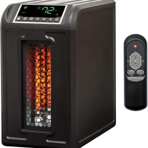 Lifesmart Infrared Quartz Space Heater, 1500W Portable 3 Element Heater with Remote, Black