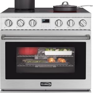 KoolMore KM-EPR-36AP-SS 36 in. Professional Electric Range with 16600W of Power, 240V in Stainless-Steel