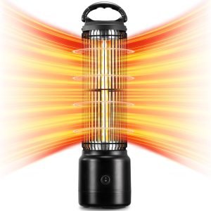 Infrared Heater, 800W Carbon Electric Radiant Heater for Indoor Use, 21IN Portable Indoor Tower Electric Heater, Bathroom Heater for Garage, Shop, Office, Porch