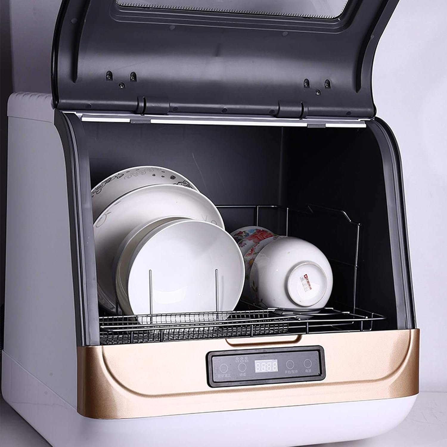 Countertop Dishwashers - Portable Mini Dishwasher Countertop with 5L Built-in Water Tank for Dorm, RV& Apartment,360° Dual Spray,High-Temp& Air-Dry Function,12-20 Pcs Tableware - Image 3