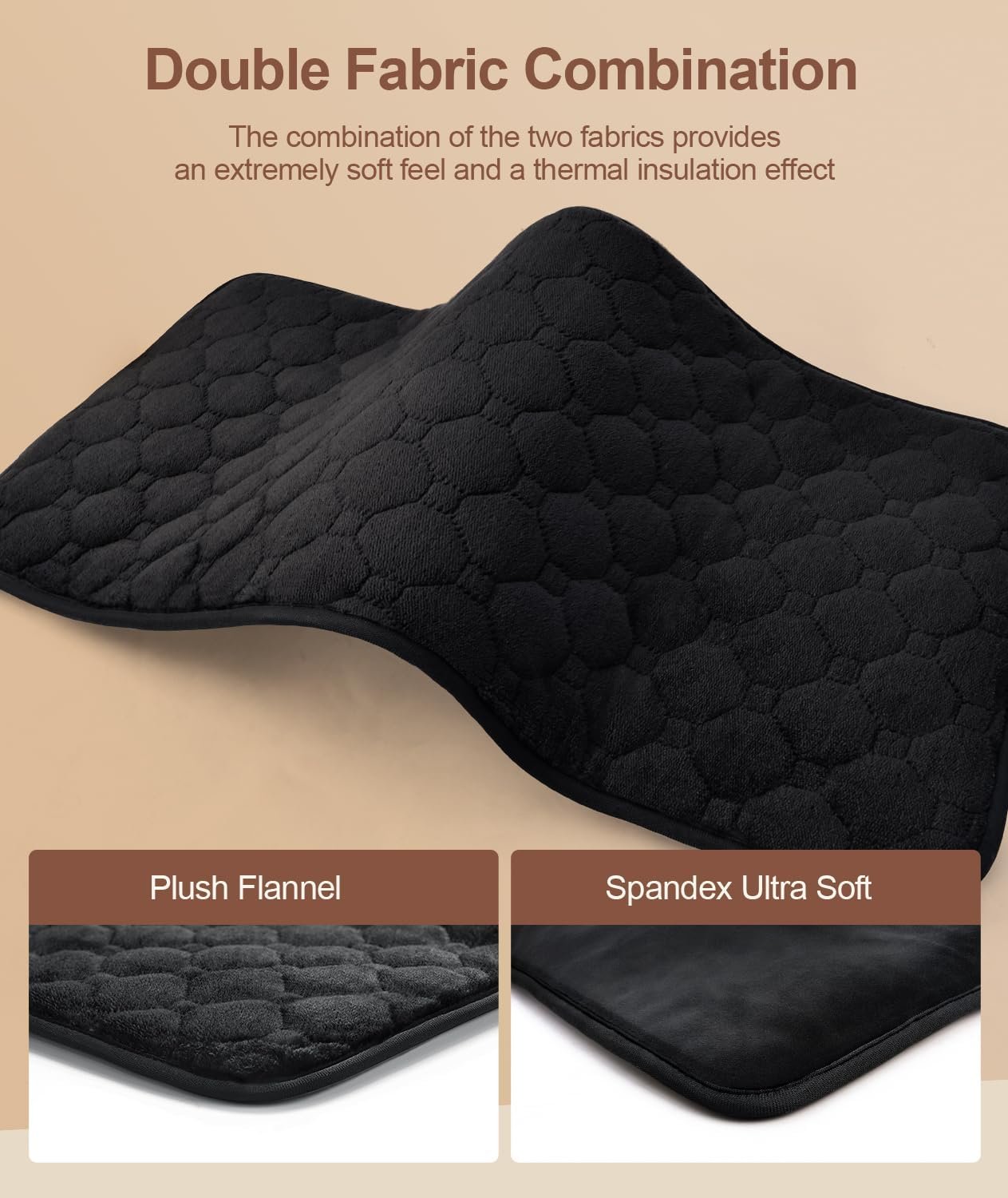 UTK Far Infrared Heating Pad, Back Heating Pad for Period Cramps, Shoulders, Neck, Abdomen, Knee Pain, 8 Heat, Max 159°F Heat,240 Mins,12'' x 24''XL Heating Pad with Auto Shut Off - Image 6