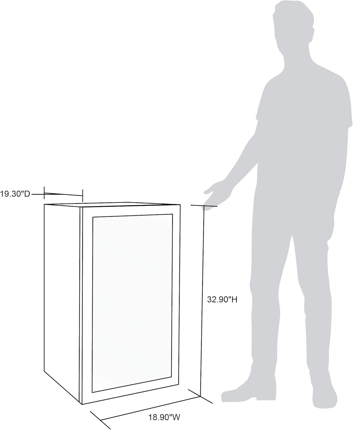 NewAir Beverage Refrigerator Cooler - 126 Cans Free Standing with Right Hinge Glass Door, Mini Fridge Beverage Organizer Perfect For Beer, Wine, Soda, And Cooler Drinks - Image 18