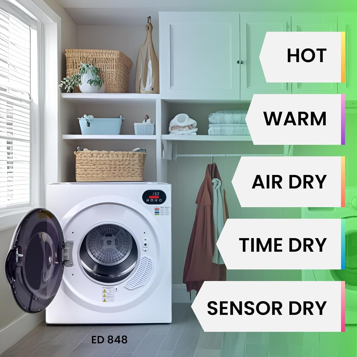 Equator ECONOMY STACKABLE 13 lbs Washer + Compact Vented Sensor Dryer 3.5cf 110V - Image 4
