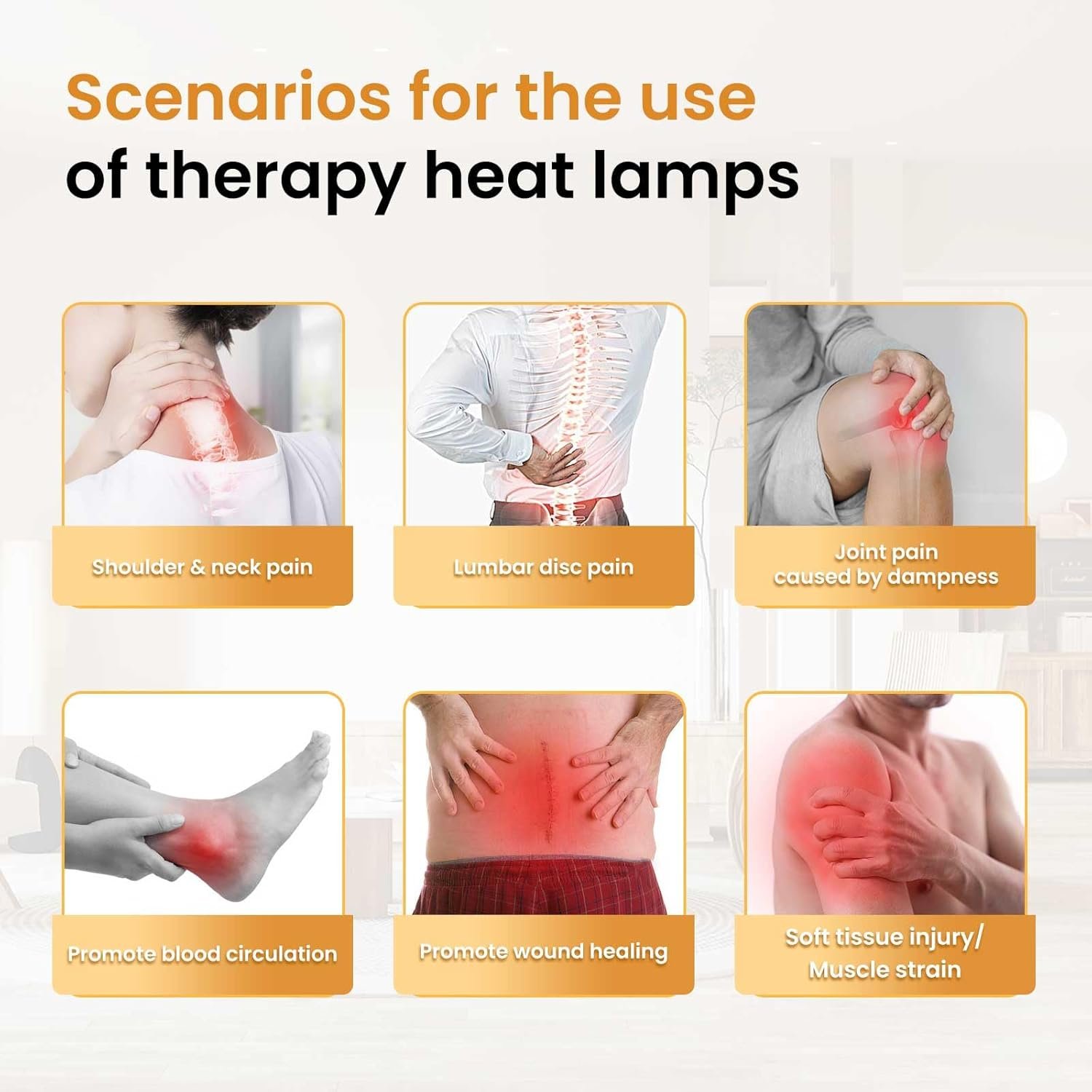 Infrared Light 275W Red Light Therapy Heat Lamp with Remote Control for Relieve Joint Pain and Muscle Aches, Adjustable Red Light Standing Heat Lamp - Image 2