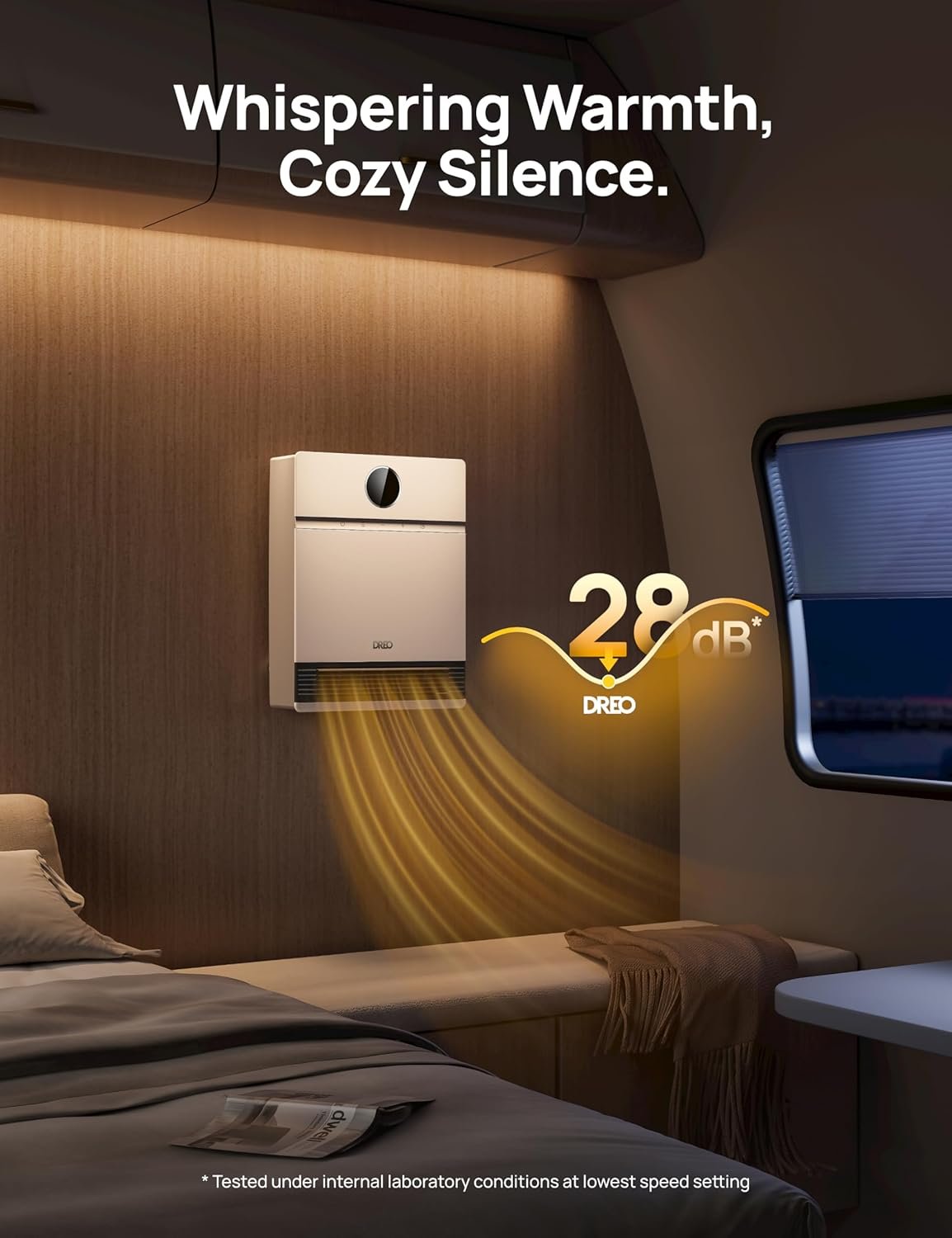 Dreo Smart Wall Heater, IP24 Electric PTC Space Heater for Indoor Use, 30° Oscillation, Adjustable Thermostat, Remote Control, Works with Alexa, 24H Timer, Easy-mounted Heater for Bedroom, Office - Image 7