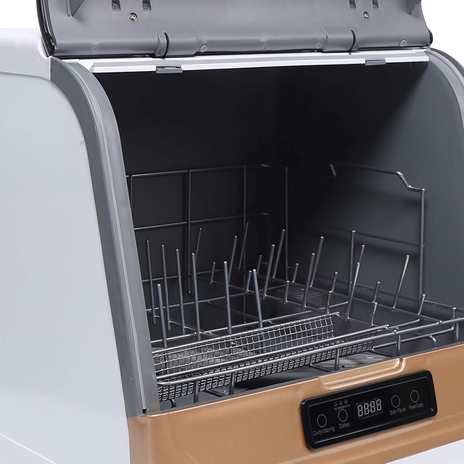 Countertop Dishwashers - Portable Mini Dishwasher Countertop with 5L Built-in Water Tank for Dorm, RV& Apartment,360° Dual Spray,High-Temp& Air-Dry Function,12-20 Pcs Tableware - Image 6