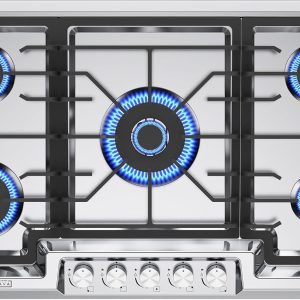 Empava 36 in. Gas Stove Cooktop 5 Italy Sabaf Sealed Burners NG/LPG Convertible in Stainless Steel, 36 Inch