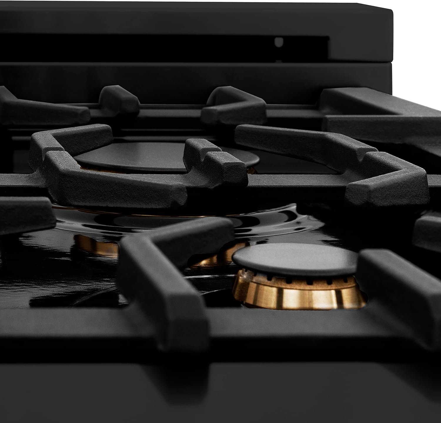 ZLINE 24" 2.8 cu. ft. Dual Fuel Range with Gas Stove and Electric Oven in Black Stainless Steel with Brass Burners (RAB-BR-24) - Image 5