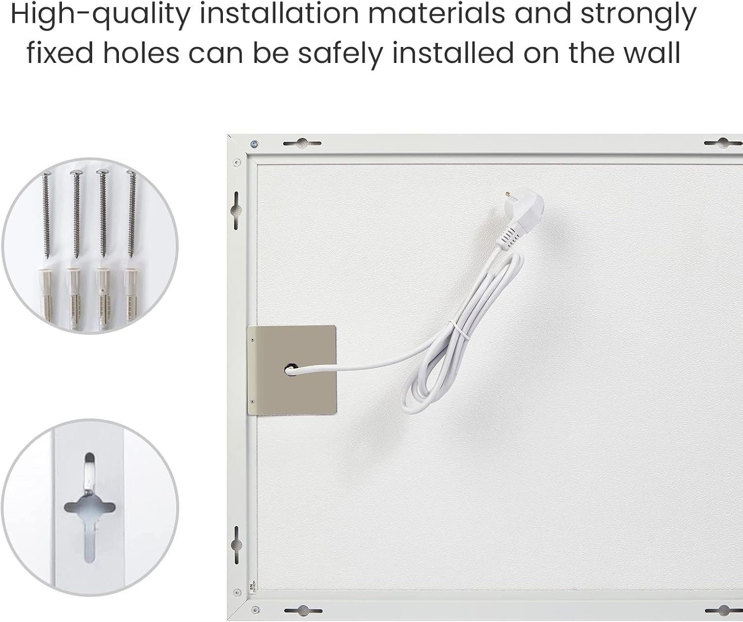 Space Heater for Indoor Use 1000W, Infrared Heating Panel, 100% Flame Retardant Material, Rapid and Safe Heating, Wall-mounted, APP Control, 7X24 Timer- ππ-ππππ ππππππππ - Image 3