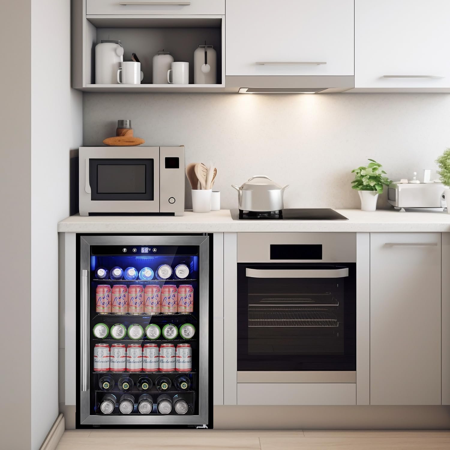 Antarctic Star Beverage 4.4Cu.Ft Refrigerator Cooler -145 Can Mini Fridge Glass Door for Soda Beer or Wine, Small Drink Dispenser, for Home Office or Bar. - Image 5