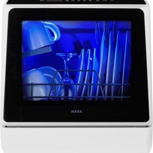 HAVA Countertop Dishwasher, 6 Programs Portable Dishwashers with 5L Built-in Water Tank, No Hookup Needed, Baby Care & Air-Drying Function for Apartments and RVs