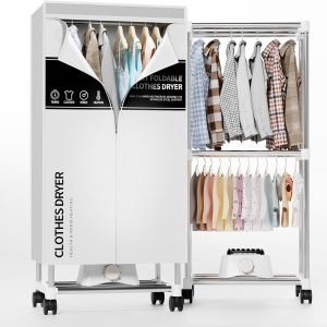 Clothes Dryer, Portable Drying Machine with Timer, 60inch Laundry Drying Wardrobe with Large Capacity, Electric Dryer/Rack for Home | Appartments (Grey KI1)