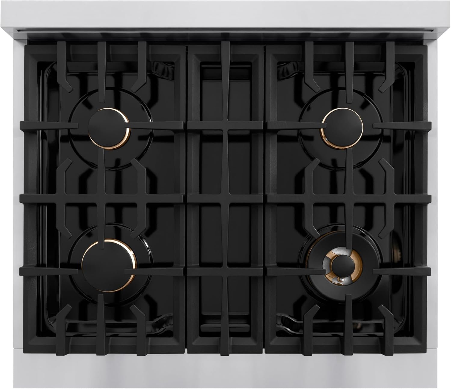 ZLINE 30 in. 4.2 cu. ft. Select Dual Fuel Range with Gas Cooktop and Electric Convection Oven in Stainless Steel with 4 Brass Burners (HDR-BR-30) - Image 5