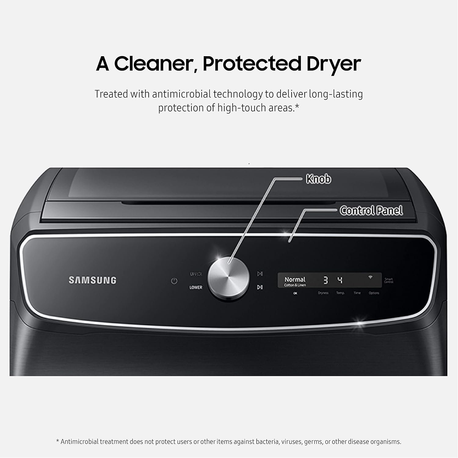 SAMSUNG 7.5 Cu. Ft. Smart Dial Electric Dryer with FlexDry, Dry 2 Loads in 1 Large Capacity Machine, Super Speed 30 Minute Clothes Drying Cycle, WiFi Connected Control, DVE60A9900V/A3, Brushed Black - Image 7