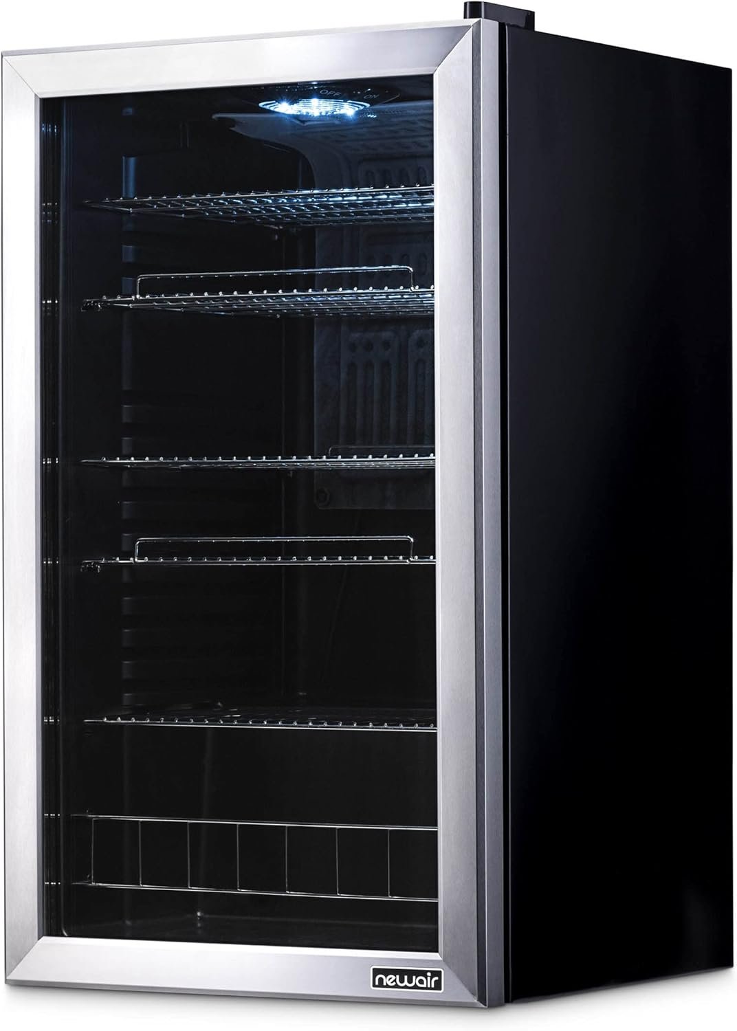 NewAir Beverage Refrigerator Cooler - 126 Cans Free Standing with Right Hinge Glass Door, Mini Fridge Beverage Organizer Perfect For Beer, Wine, Soda, And Cooler Drinks - Image 15