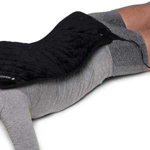 MiHIGH Infrared Heating Pad for Back Pain & Cramps (Black) - Weighted Heat Pad with Temperature Controller Supports Relief for Shoulders - Hot Pad Promotes Circulation for Stomach, Arms, & Legs