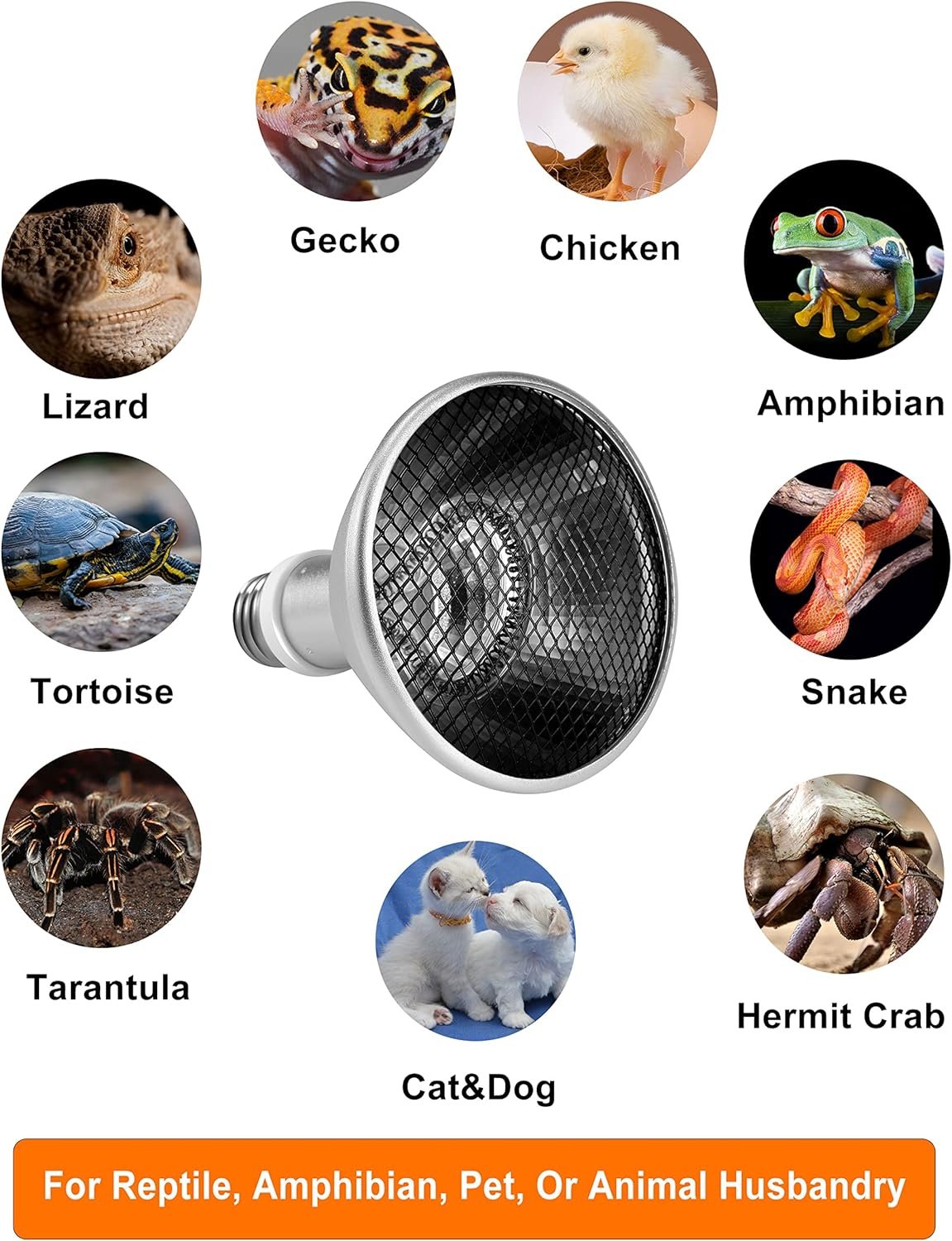 Deep Heat Projector Reptile 130W Infrared Reptile Heat Lamp Bulbs Reptile Light - Image 4