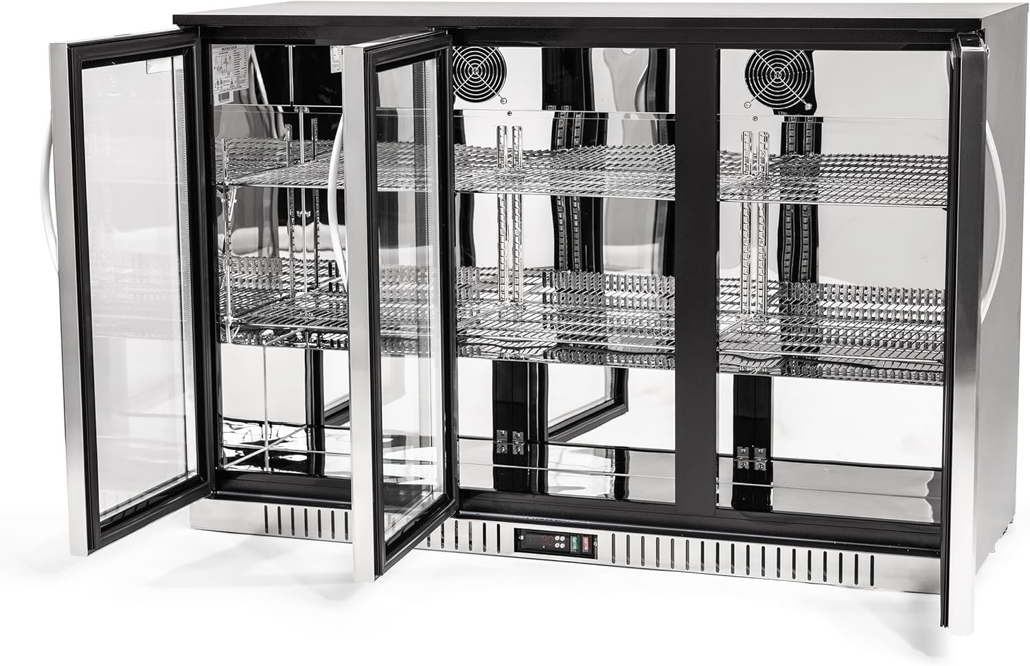 Procool Residential 2-door Glass Front Stainless Steel Back Bar Cooler; Undercounter 33" Height - Image 2