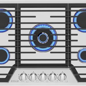 Empava 30 in. Built Cooktop in Stainless Steel with 5 Gas Stove Including A 18000 BTU Power Burner, 30IN, Silver