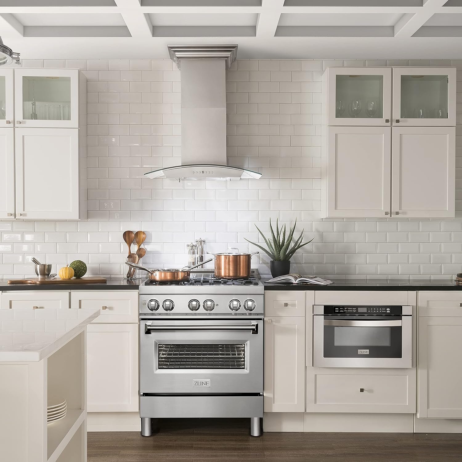 ZLINE 30 Inch 4.0 Cubic Foot Stainless Steel Dual Fuel Range with 4 Burner Porcelain Cooktop, Gas Stove, Cast Iron Grill, and Electric Convection Oven - Image 8