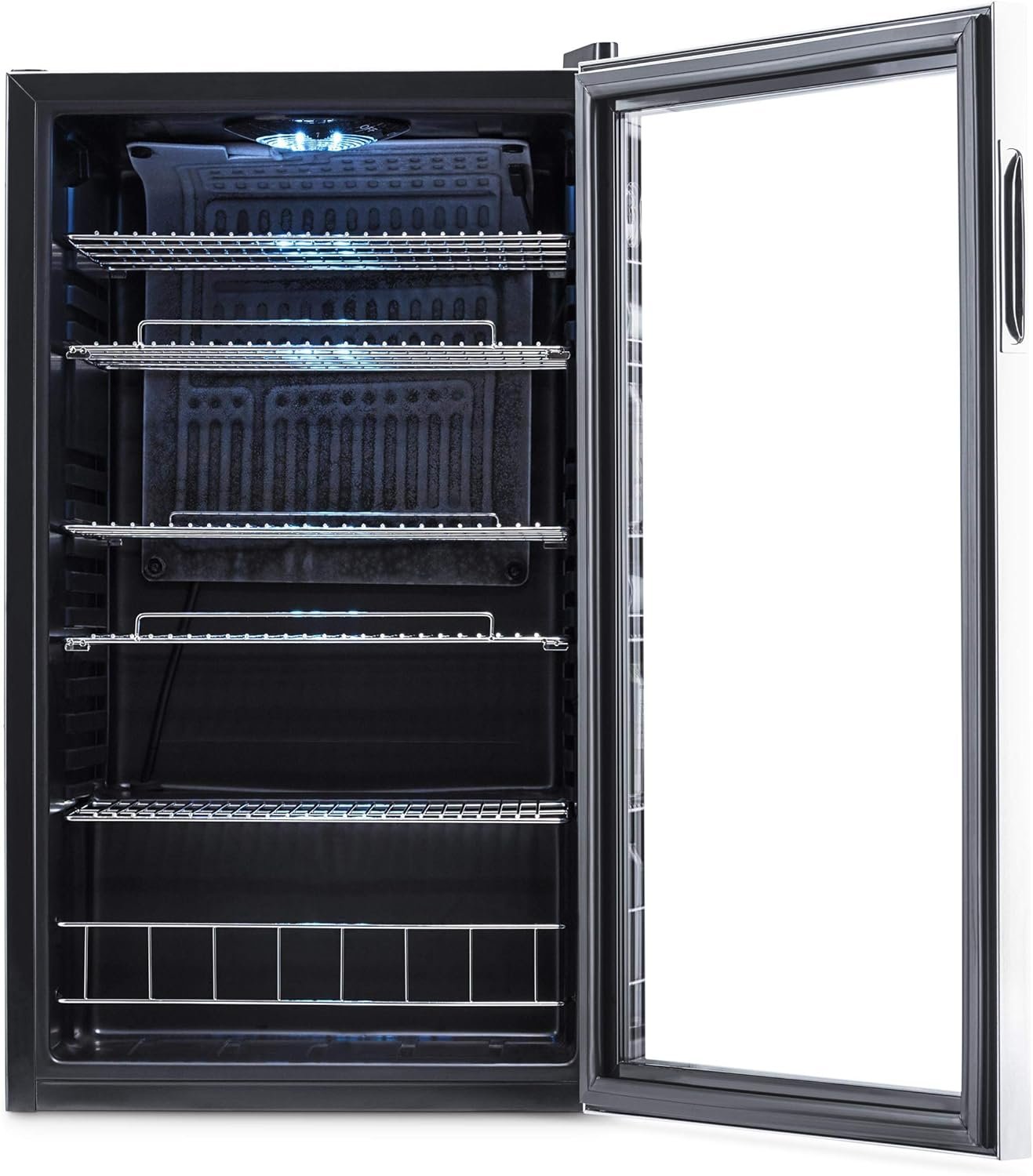 NewAir Beverage Refrigerator Cooler - 126 Cans Free Standing with Right Hinge Glass Door, Mini Fridge Beverage Organizer Perfect For Beer, Wine, Soda, And Cooler Drinks - Image 17